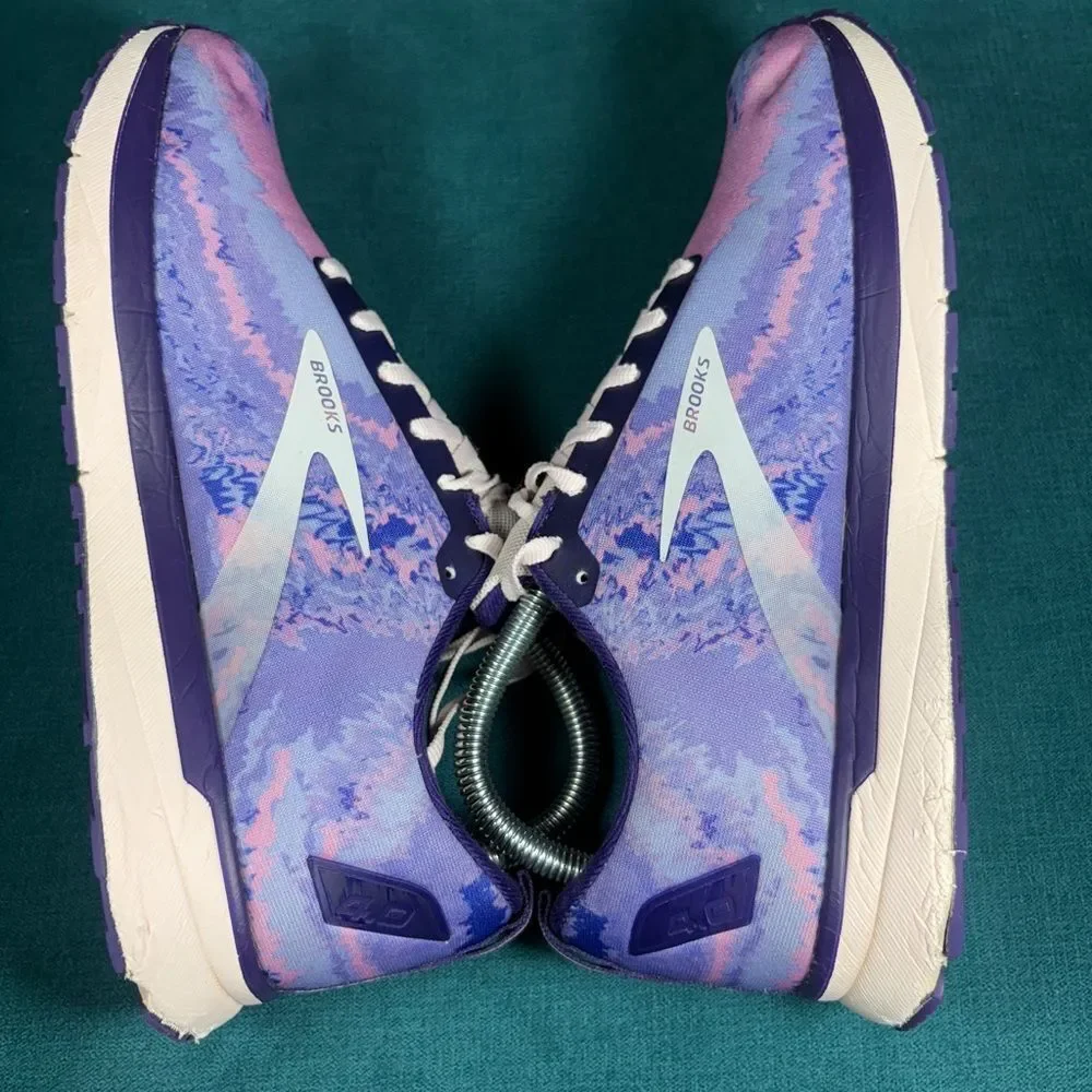 Brooks Women's Revel 4  Lace Up Running Shoes Tie Dye Purple/Pink Size 9